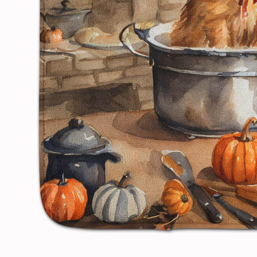 Norwich Terrier Fall Kitchen Pumpkins Memory Foam Kitchen Mat - Loft&Timber