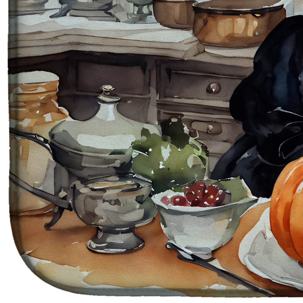 Pomeranian Fall Kitchen Pumpkins Dish Drying Mat - Loft&Timber