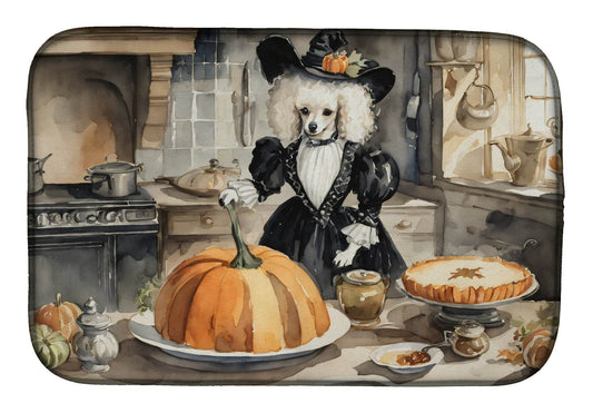 Poodle Fall Kitchen Pumpkins Dish Drying Mat - Loft&Timber