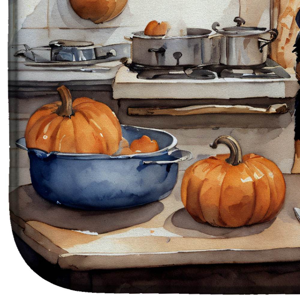 Rottweiler Fall Kitchen Pumpkins Dish Drying Mat - Loft&Timber