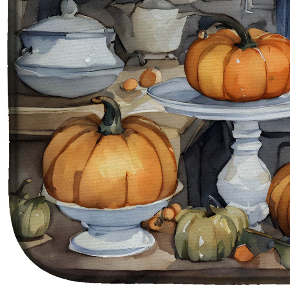 Schnauzer Fall Kitchen Pumpkins Dish Drying Mat - Loft&Timber