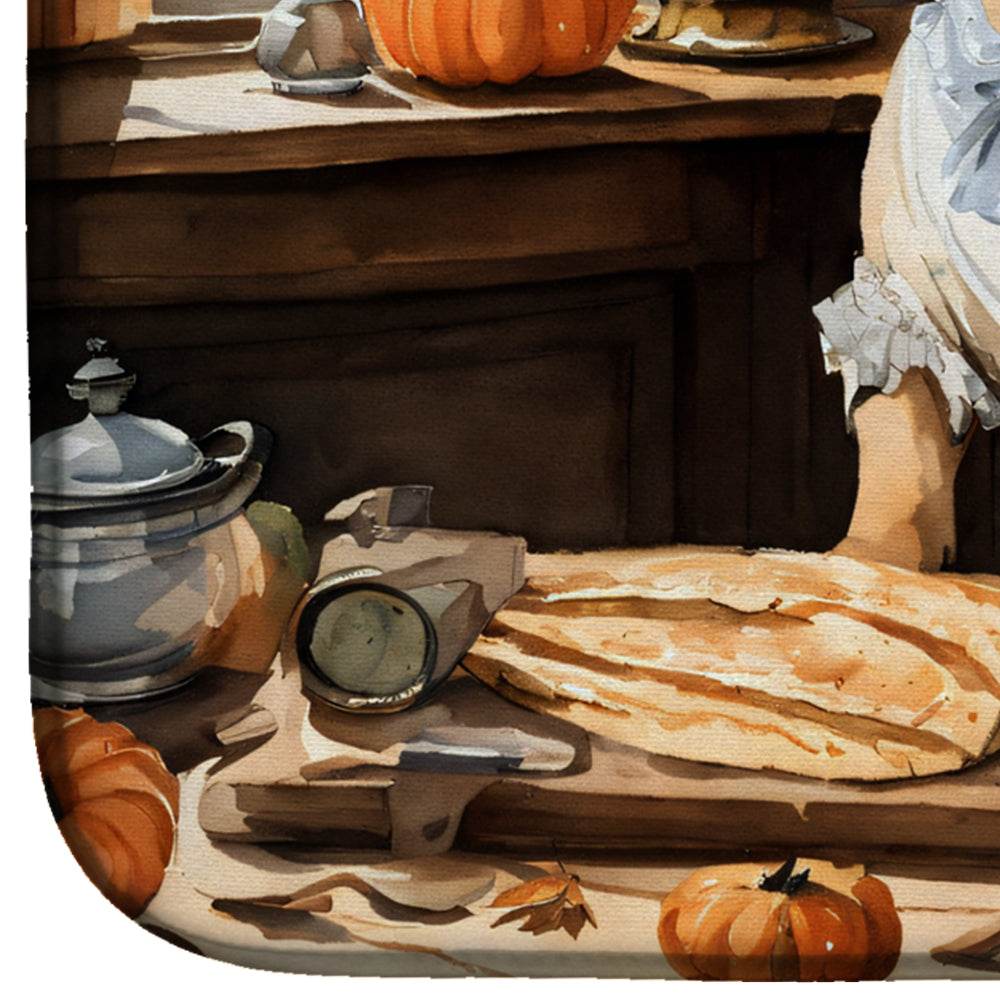 Shar Pei Fall Kitchen Pumpkins Dish Drying Mat - Loft&Timber