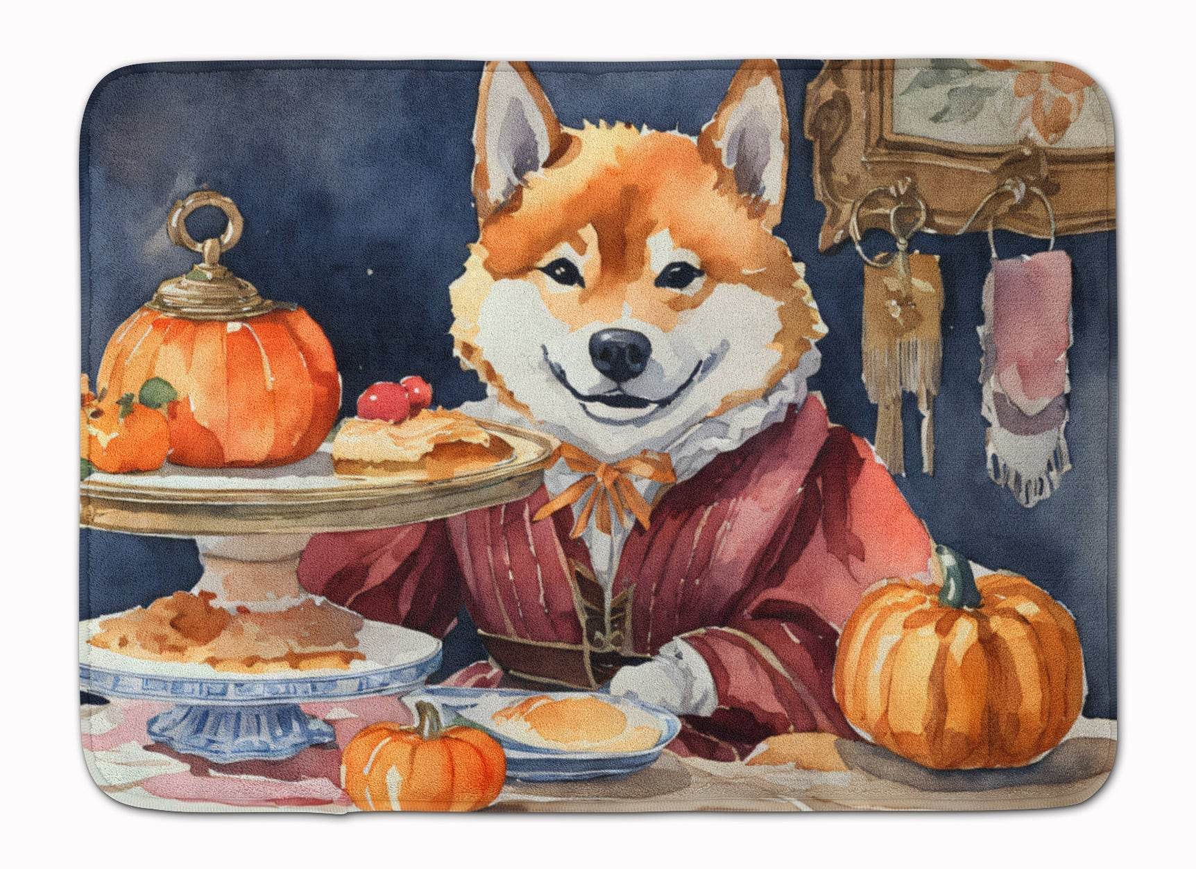 Shiba Inu Fall Kitchen Pumpkins Memory Foam Kitchen Mat - Loft&Timber
