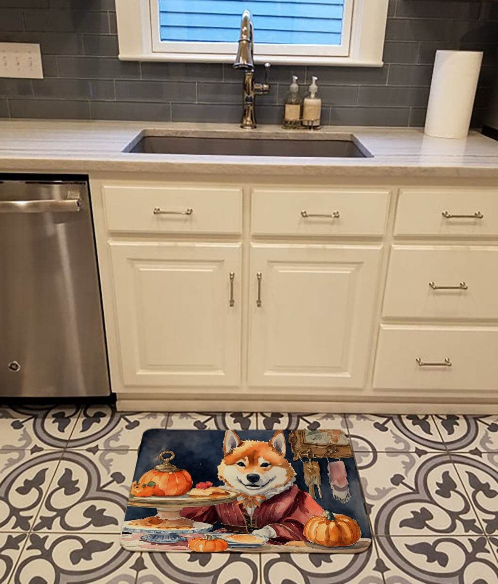 Shiba Inu Fall Kitchen Pumpkins Memory Foam Kitchen Mat - Loft&Timber