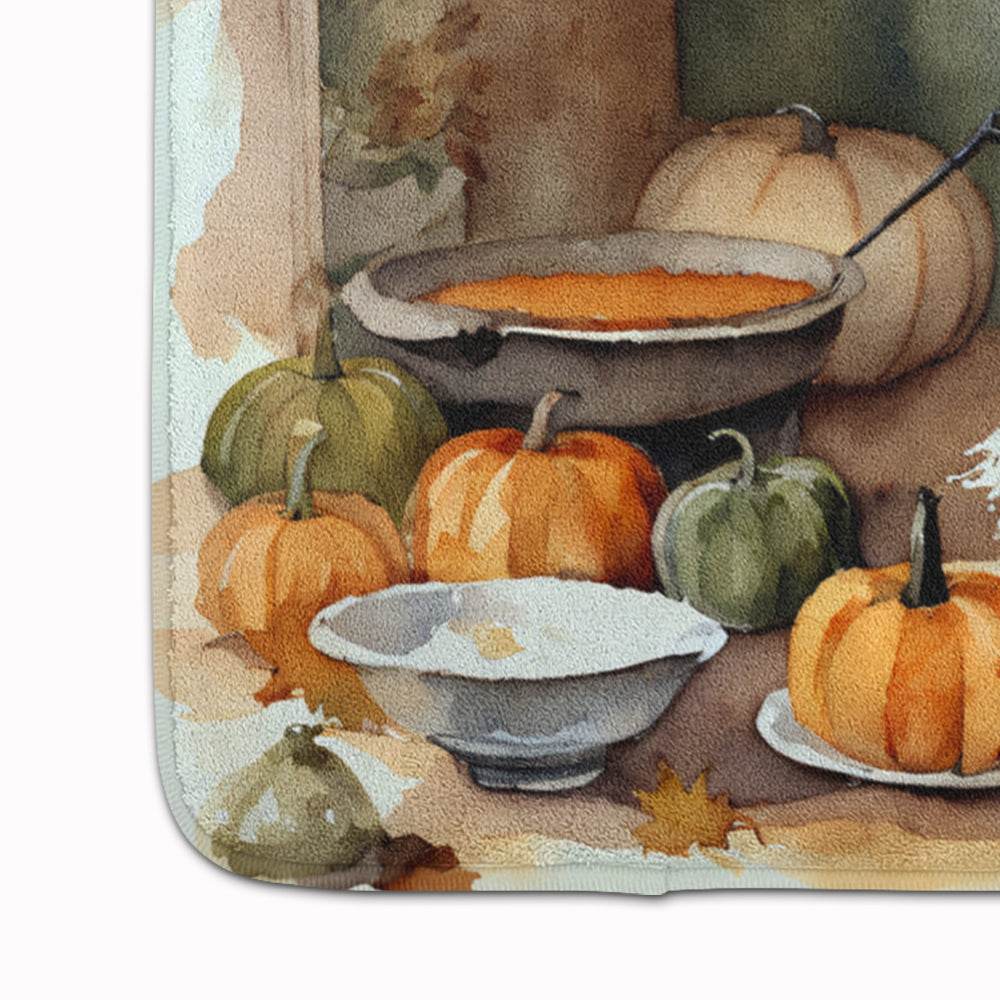 Shih Tzu Fall Kitchen Pumpkins Memory Foam Kitchen Mat - Loft&Timber
