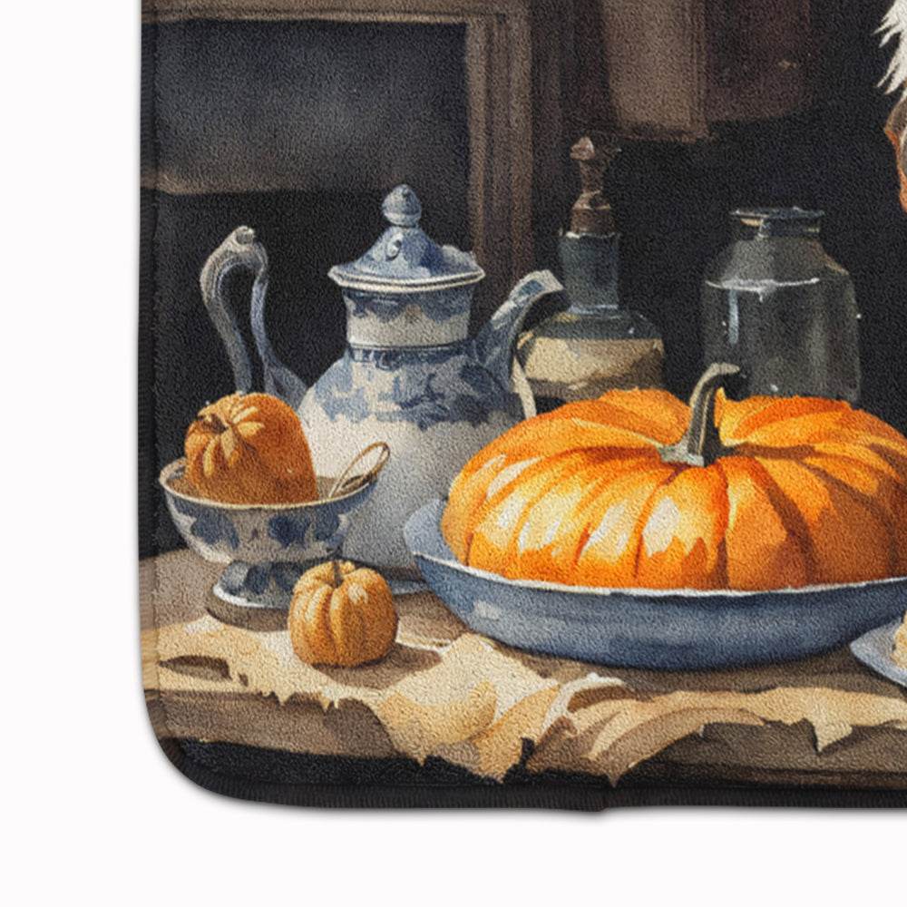 Siberian Husky Fall Kitchen Pumpkins Memory Foam Kitchen Mat - Loft&Timber