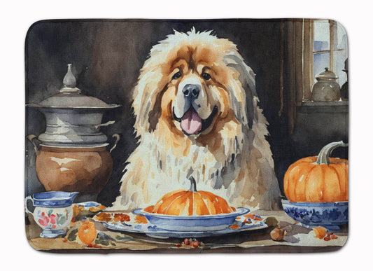 Tibetan Mastiff Fall Kitchen Pumpkins Memory Foam Kitchen Mat - Loft&Timber