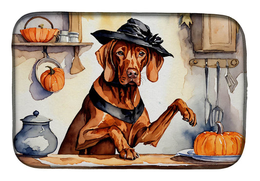Vizsla Fall Kitchen Pumpkins Dish Drying Mat - Loft&Timber