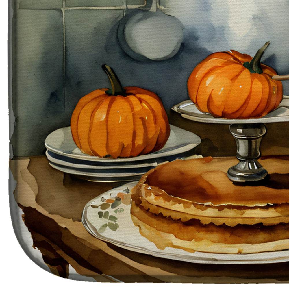 Yorkie Fall Kitchen Pumpkins Dish Drying Mat - Loft&Timber