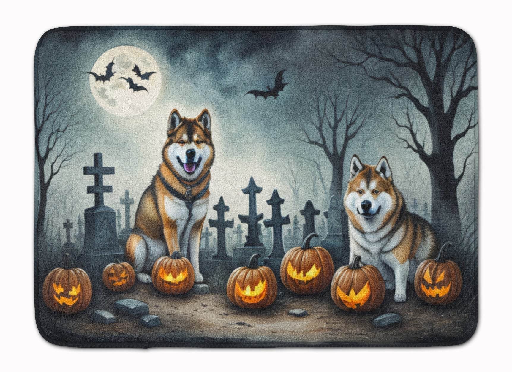 Akita Spooky Halloween Memory Foam Kitchen Mat - Loft&Timber