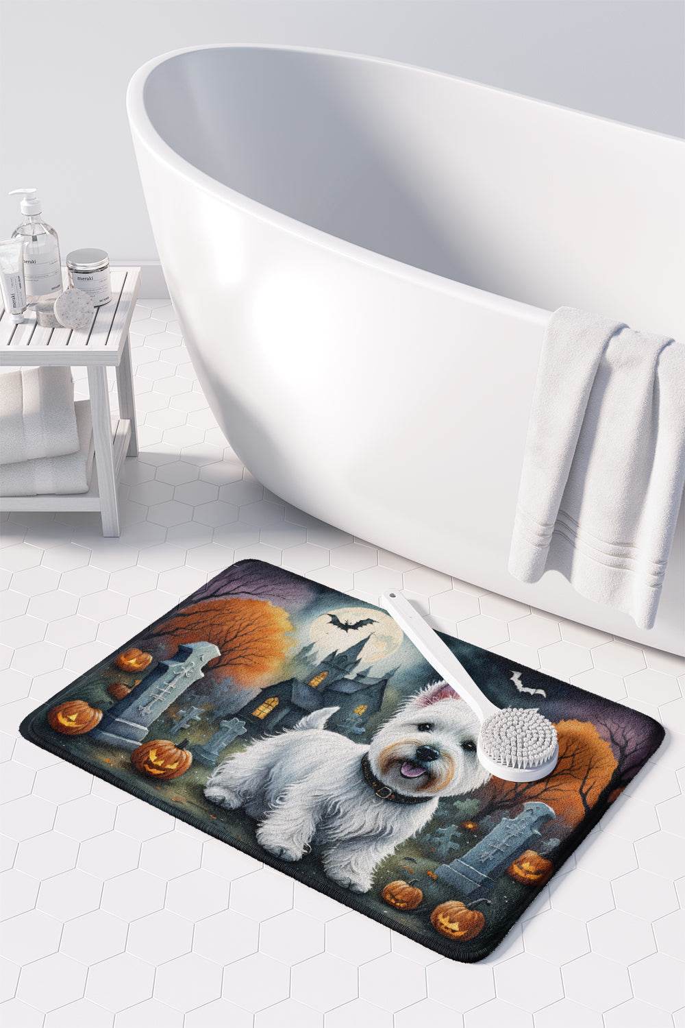 Westie Spooky Halloween Memory Foam Kitchen Mat - Loft&Timber