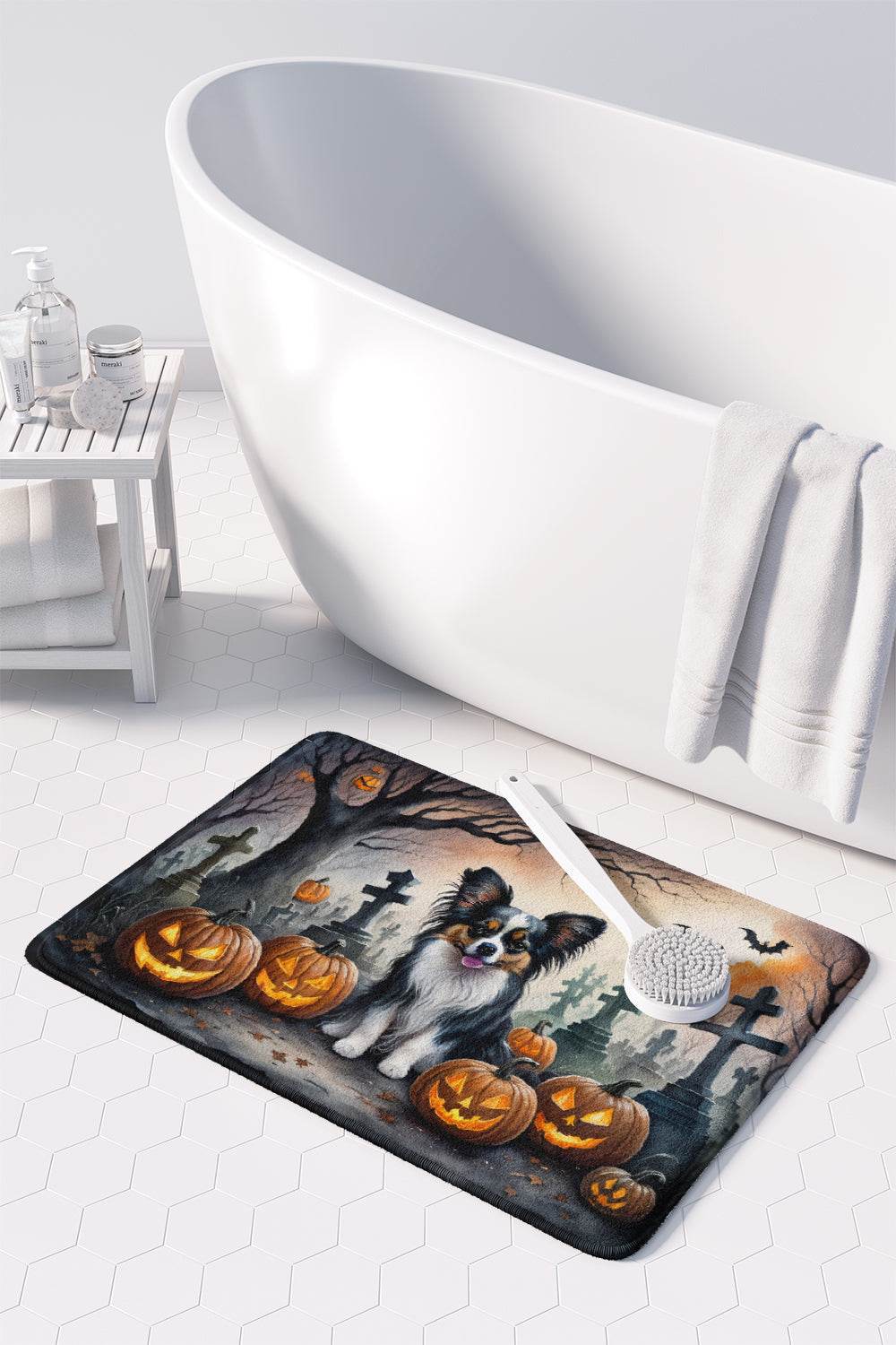 Papillon Spooky Halloween Memory Foam Kitchen Mat - Loft&Timber