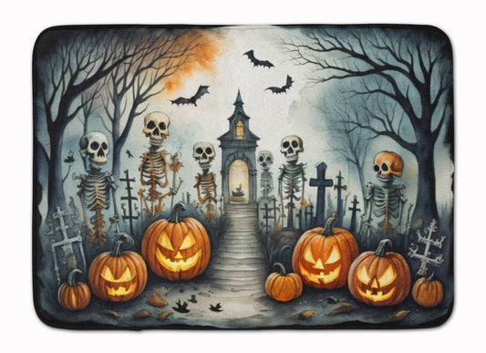 Skeleton Spooky Halloween Memory Foam Kitchen Mat - Loft&Timber