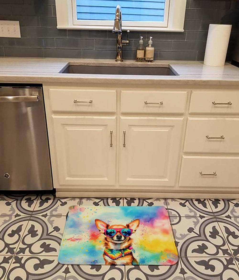 Chihuahua Hippie Dawg Memory Foam Kitchen Mat - Loft&Timber