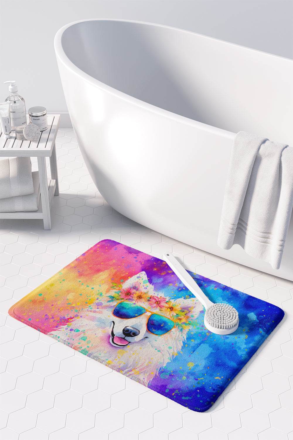Samoyed Hippie Dawg Memory Foam Kitchen Mat - Loft&Timber