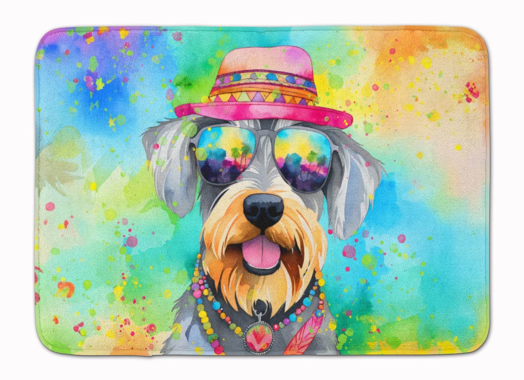 Schnauzer Hippie Dawg Memory Foam Kitchen Mat - Loft&Timber