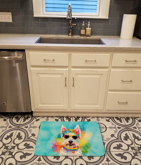 Westie Hippie Dawg Memory Foam Kitchen Mat - Loft&Timber