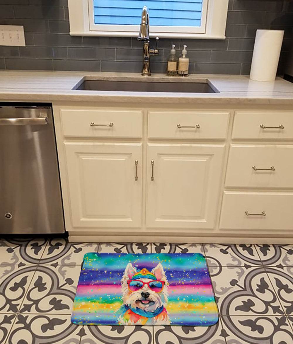 Westie Hippie Dawg Memory Foam Kitchen Mat - Loft&Timber