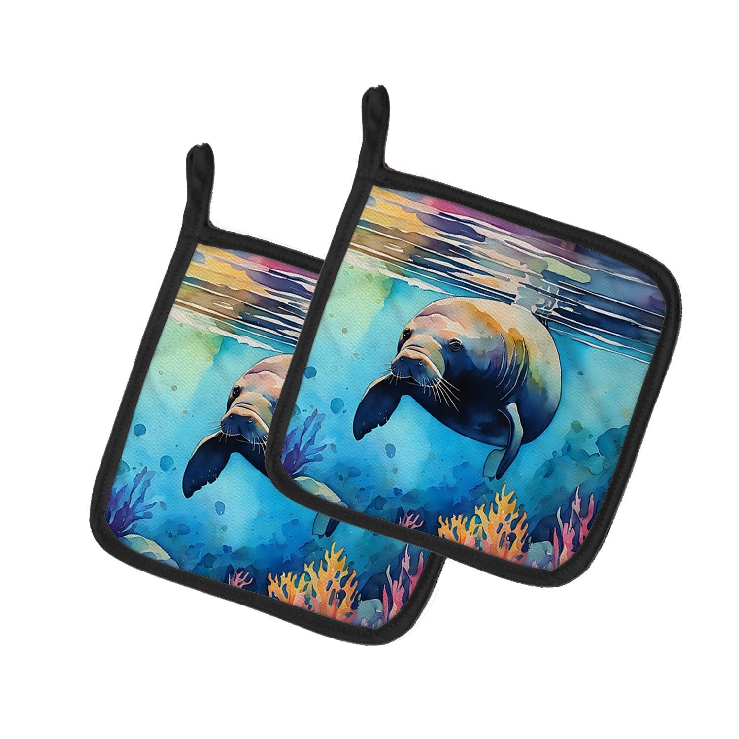 Manatee Pair of Pot Holders - Loft&Timber