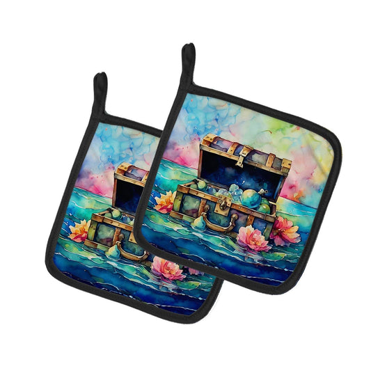 Treasure Chest Pair of Pot Holders - Loft&Timber