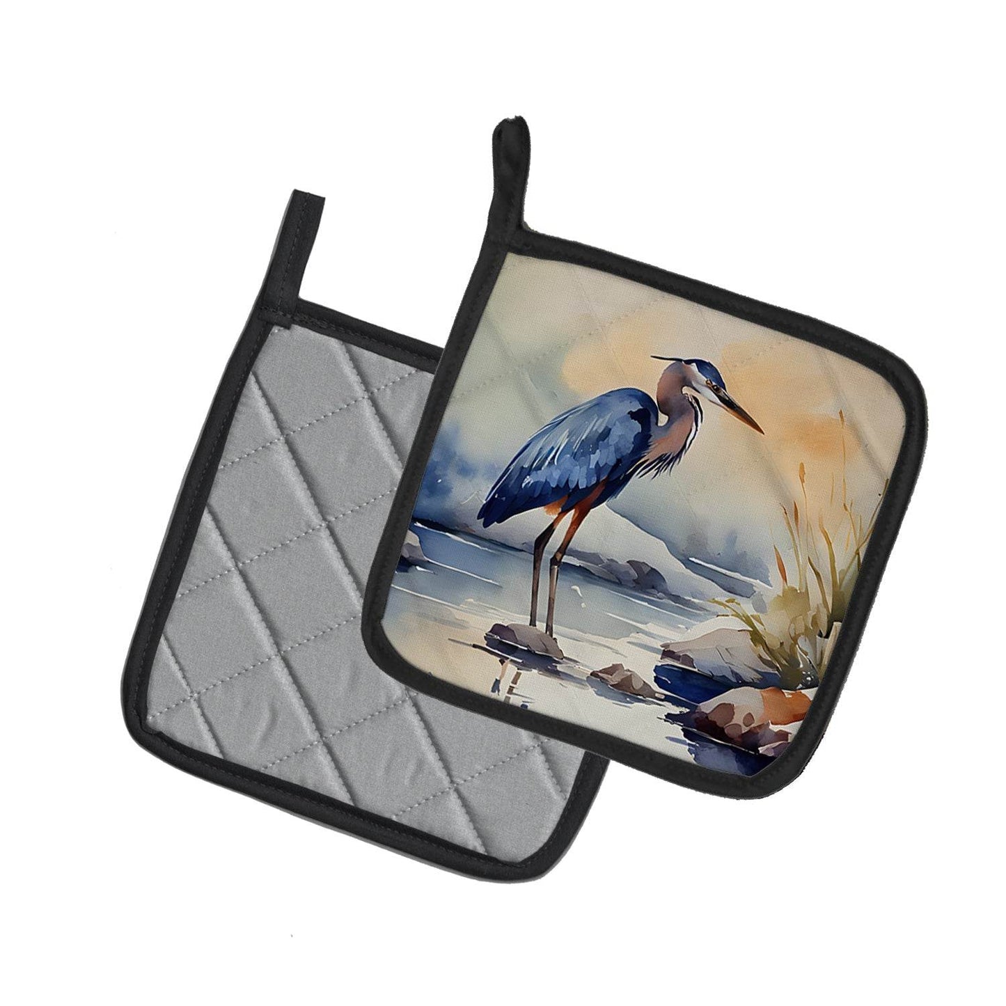Blue Heron Pair of Pot Holders - Loft&Timber