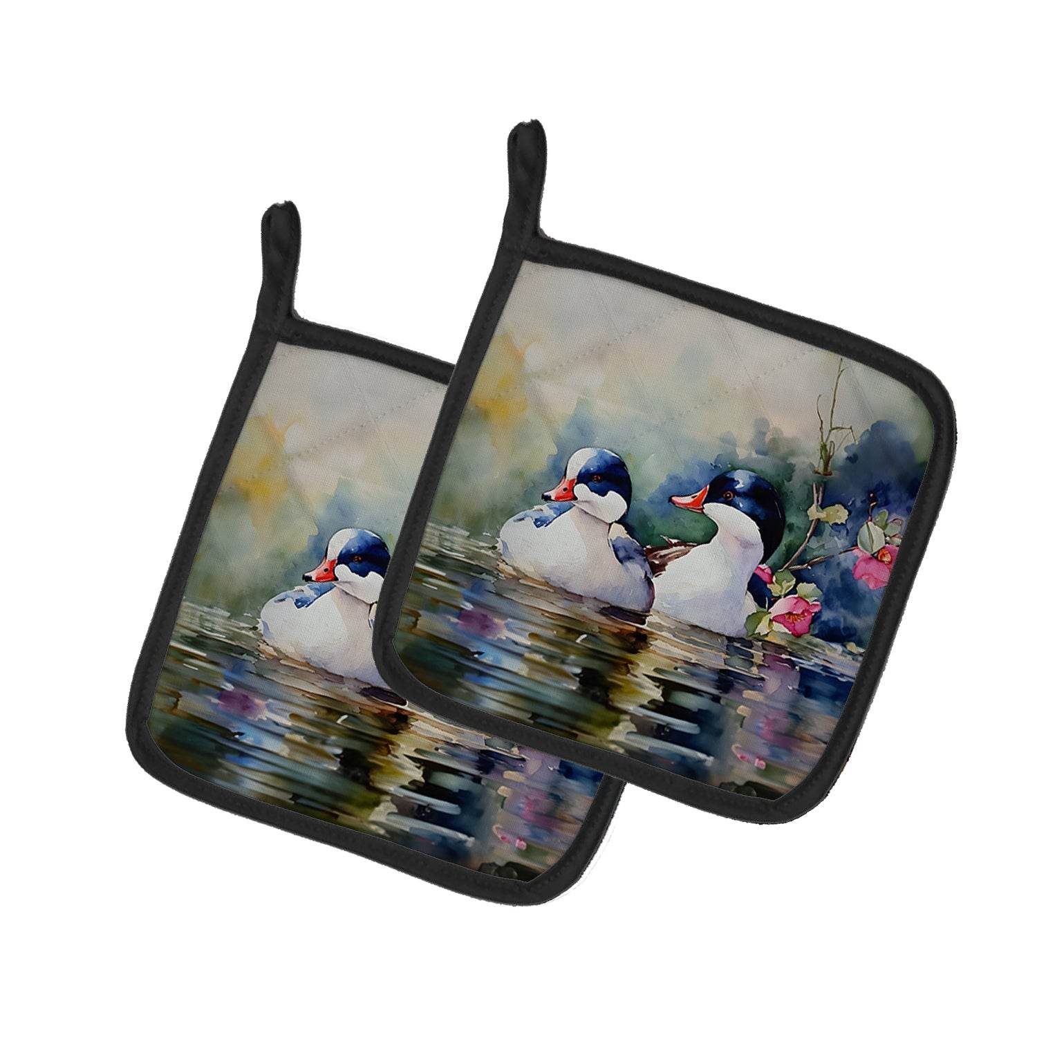 Bufflehead Pair of Pot Holders - Loft&Timber