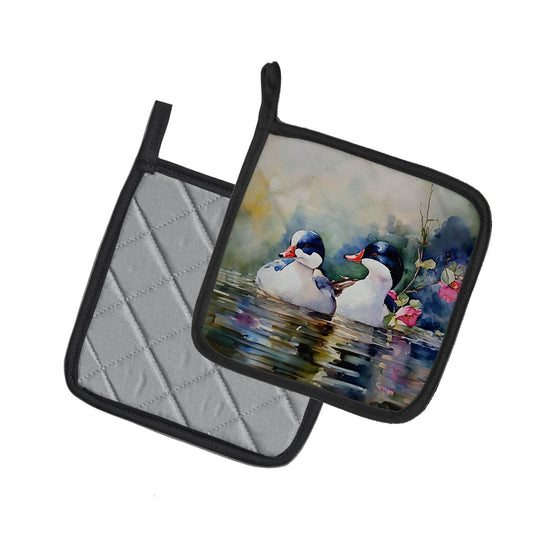 Bufflehead Pair of Pot Holders - Loft&Timber