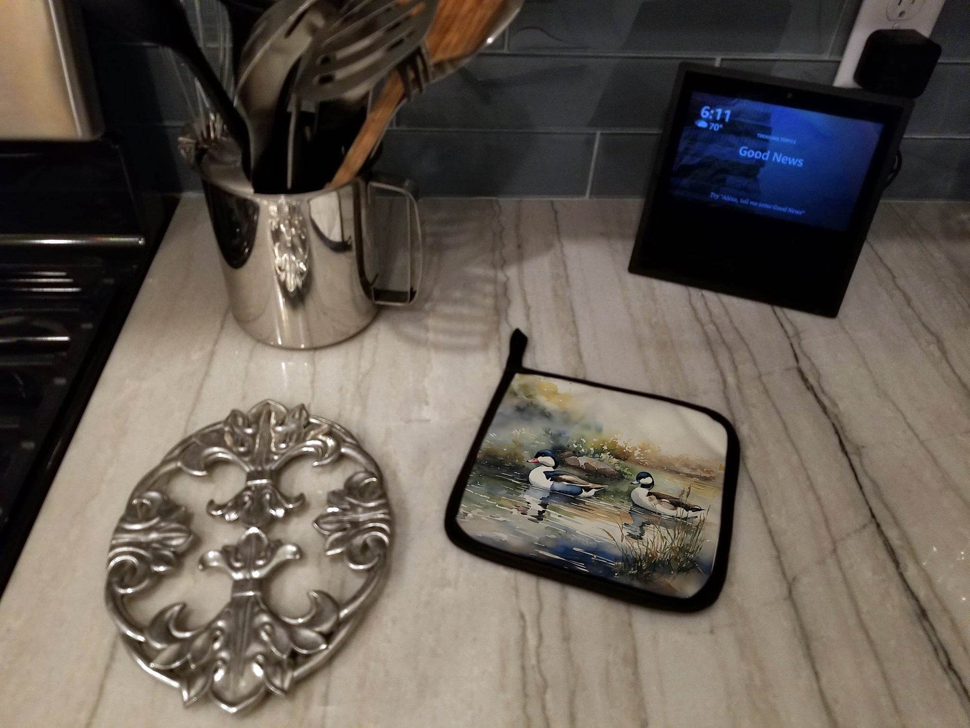 Bufflehead Pair of Pot Holders - Loft&Timber