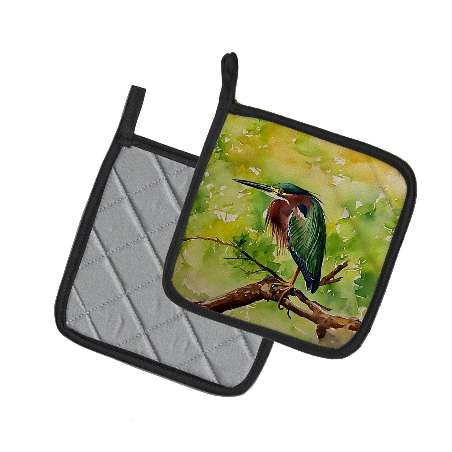 Green Heron Pair of Pot Holders - Loft&Timber