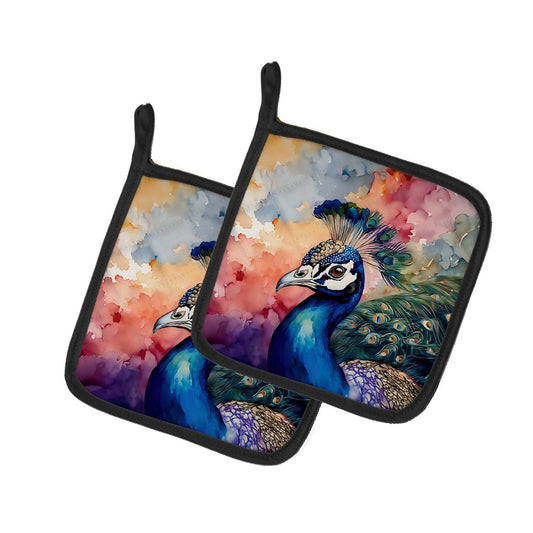 Peacock Pair of Pot Holders - Loft&Timber