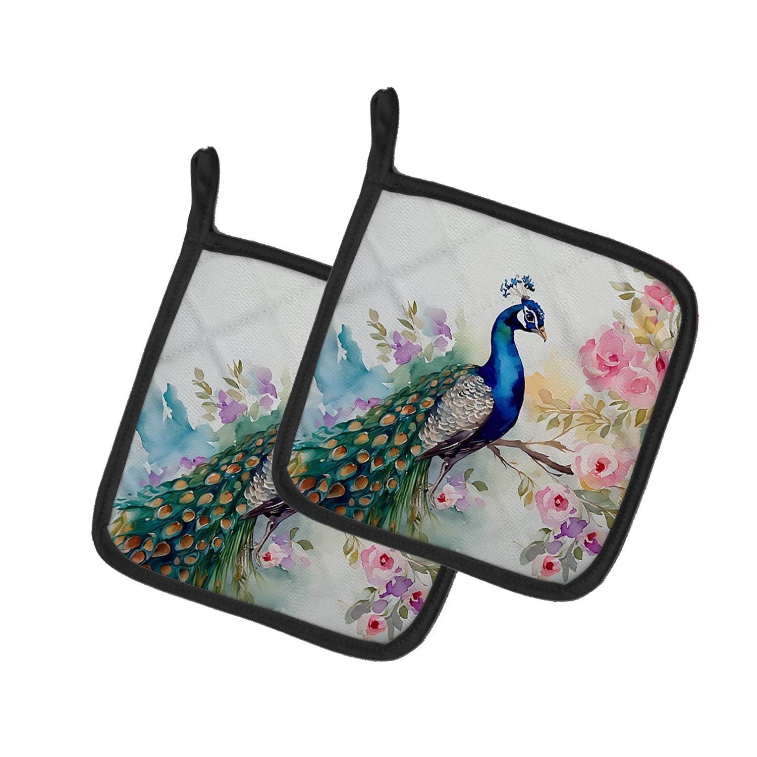 Peacock Pair of Pot Holders - Loft&Timber