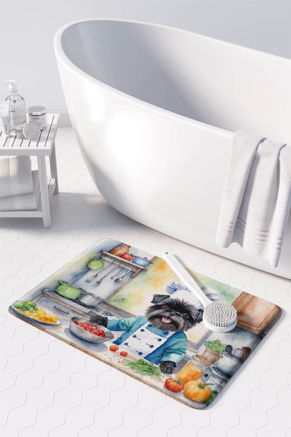Affenpinscher The Chef Memory Foam Kitchen Mat - Loft&Timber