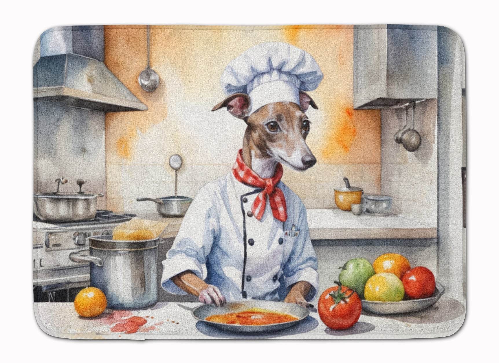 Italian Greyhound The Chef Memory Foam Kitchen Mat - Loft&Timber