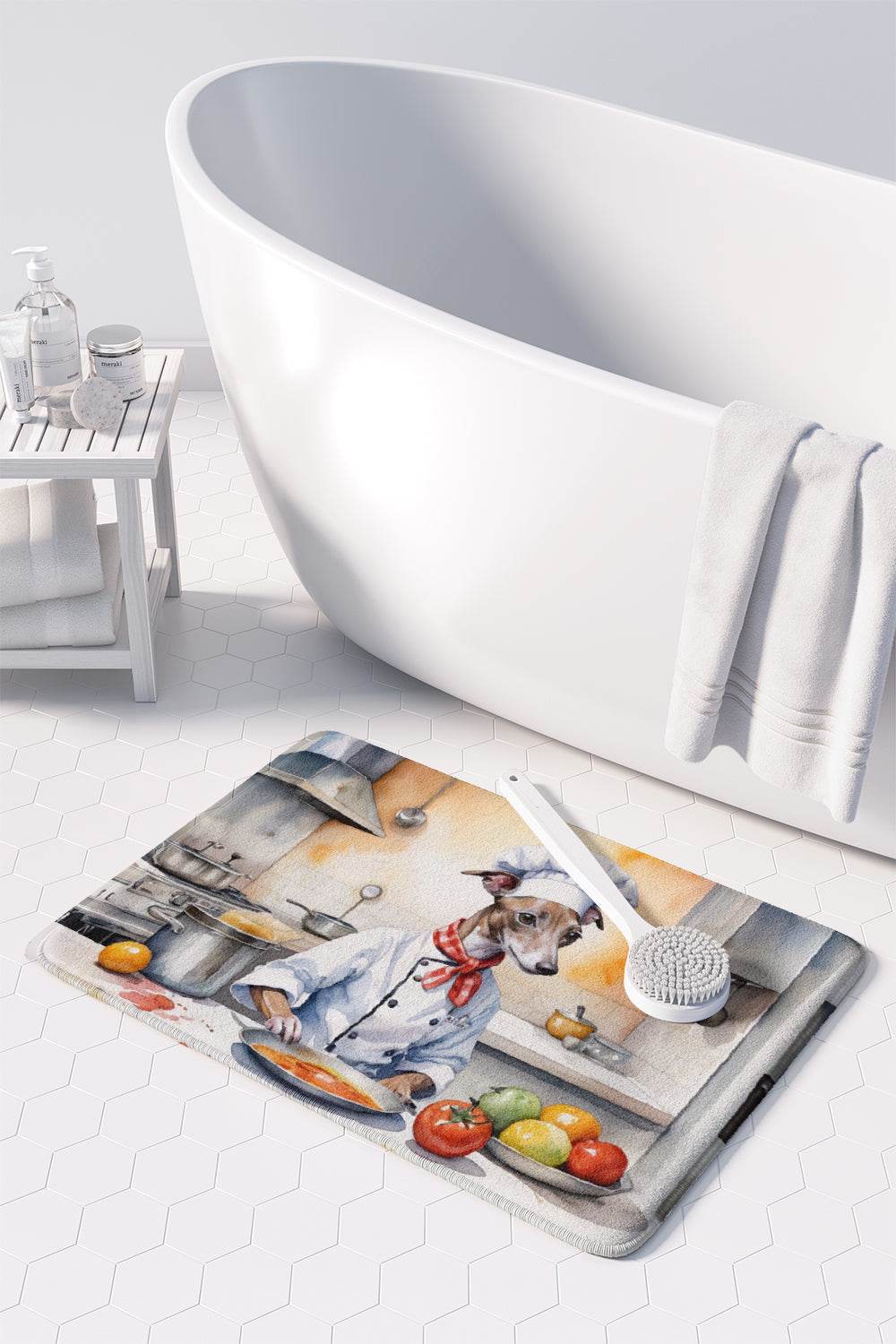 Italian Greyhound The Chef Memory Foam Kitchen Mat - Loft&Timber