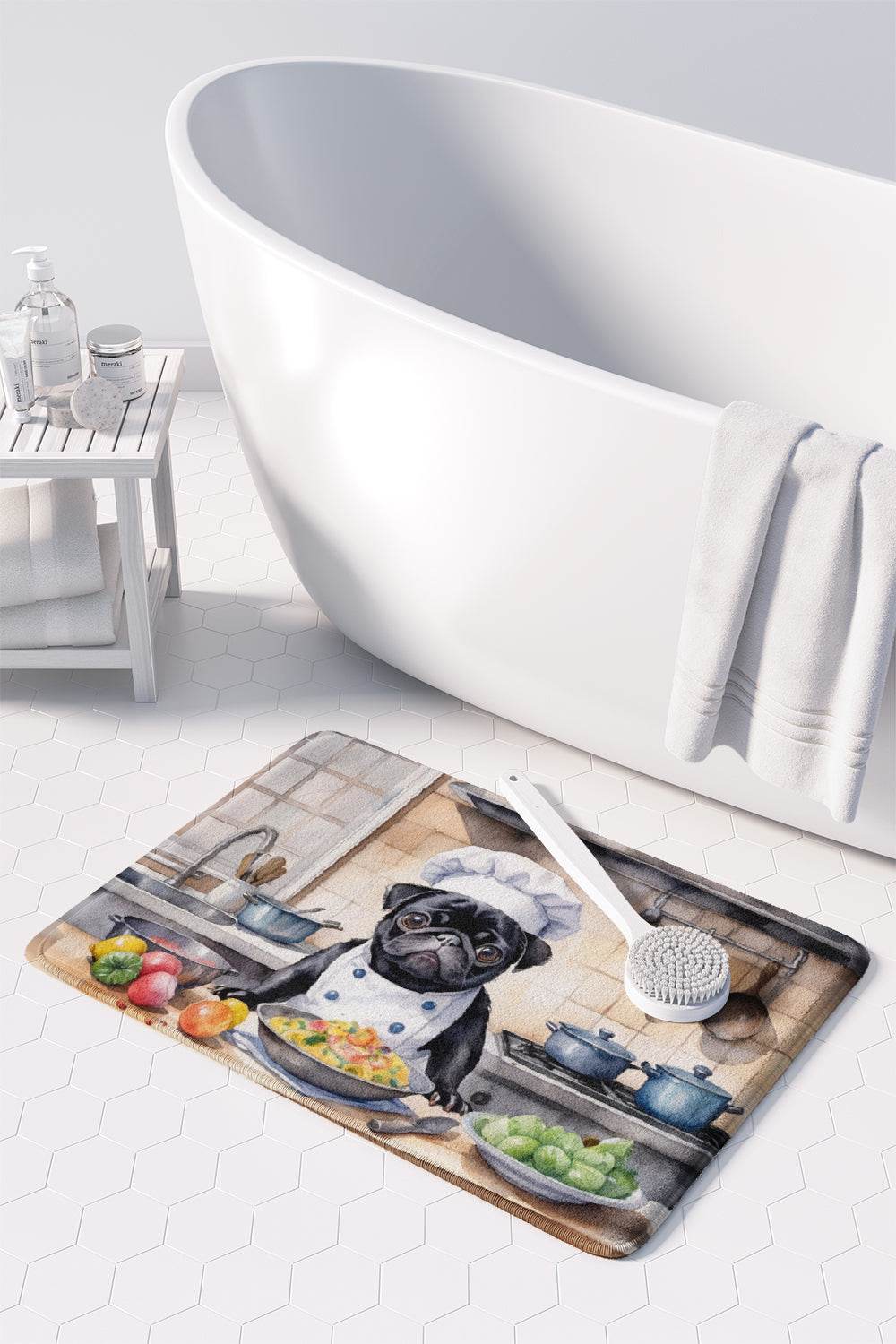 Pug The Chef Memory Foam Kitchen Mat - Loft&Timber