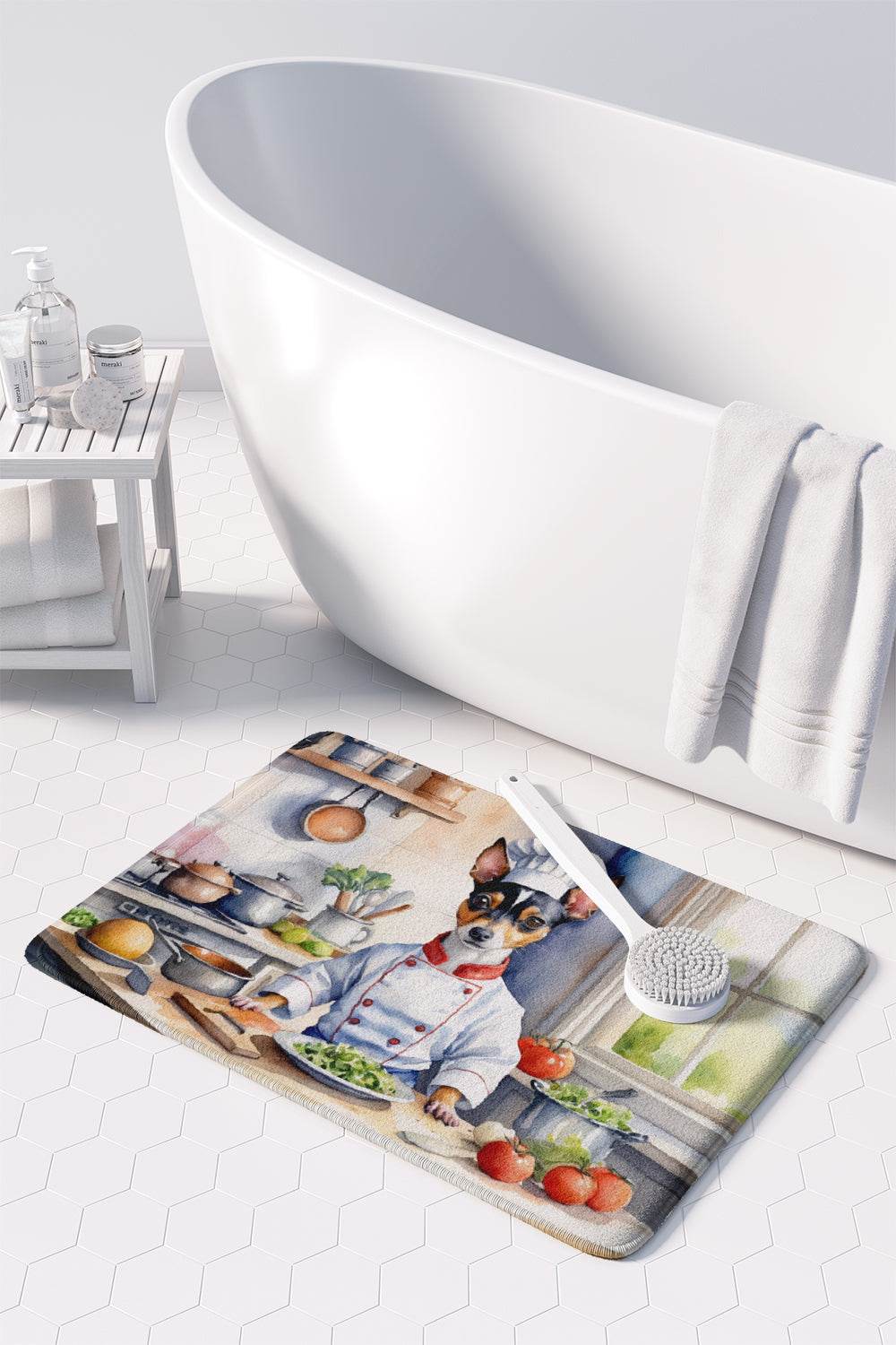 Rat Terrier The Chef Memory Foam Kitchen Mat - Loft&Timber