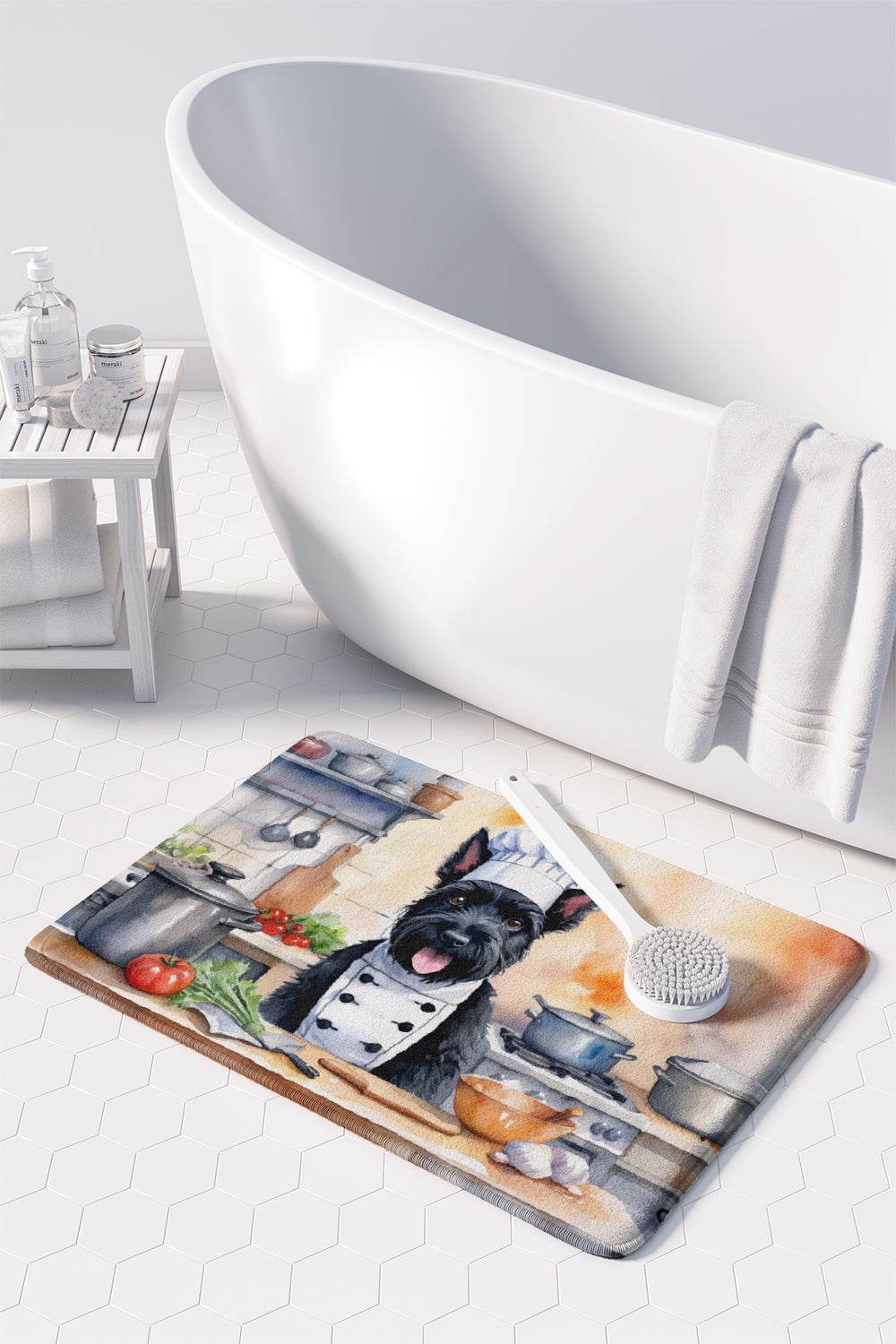 Scottish Terrier The Chef Memory Foam Kitchen Mat - Loft&Timber