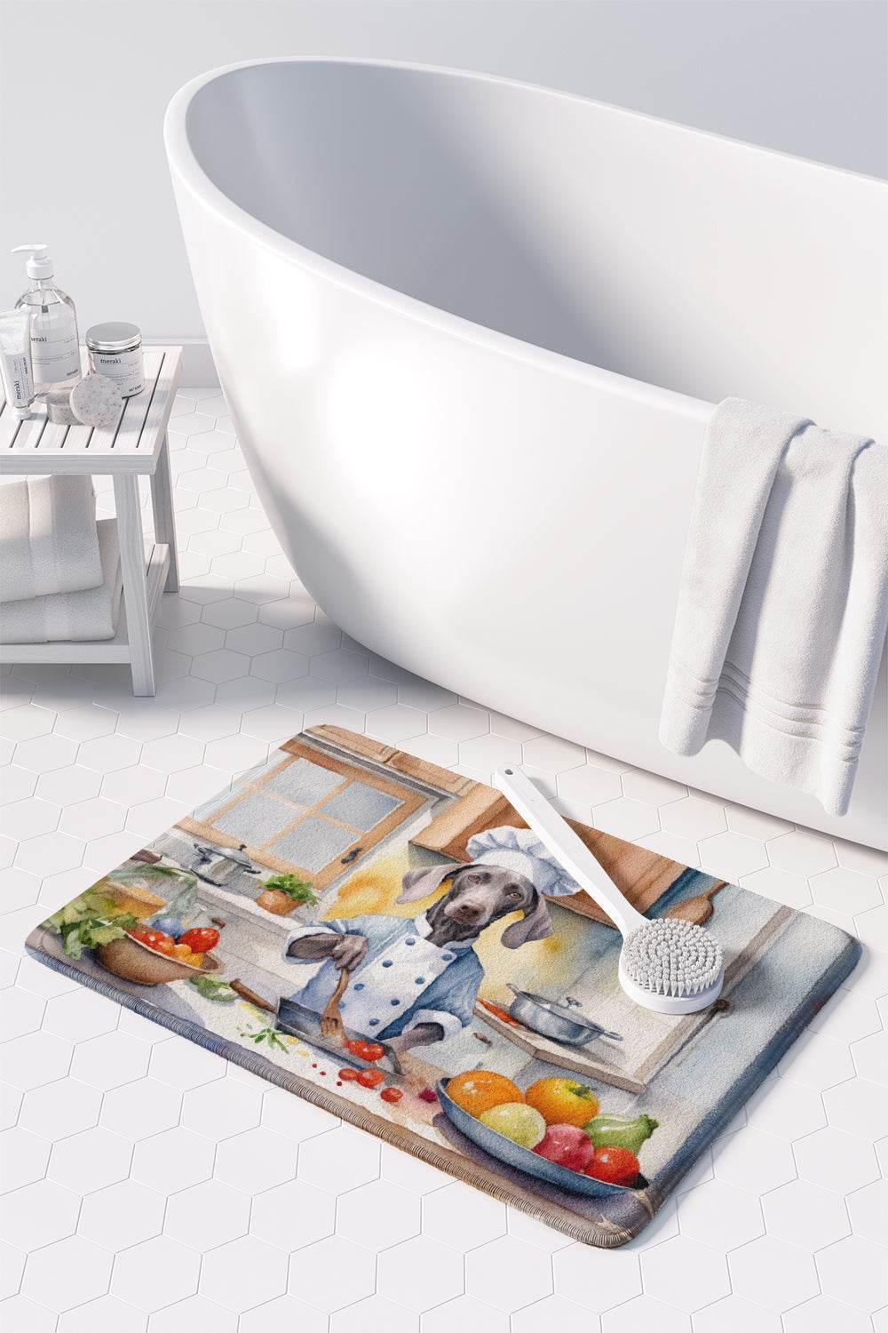 Weimaraner The Chef Memory Foam Kitchen Mat - Loft&Timber