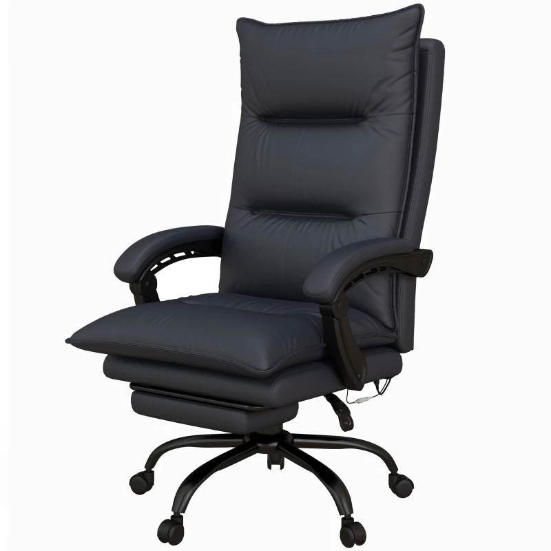 Double Padded Executive Massage Heated Office Chair Charcoal - Loft&Timber