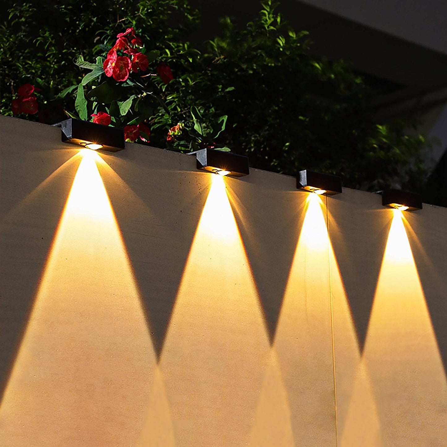 4-Pack Outdoor Solar Powered Deck Lights Wall Lamp - Loft&Timber