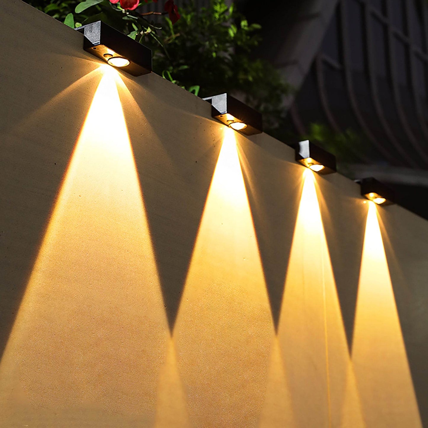 4-Pack Outdoor Solar Powered Deck Lights Wall Lamp - Loft&Timber