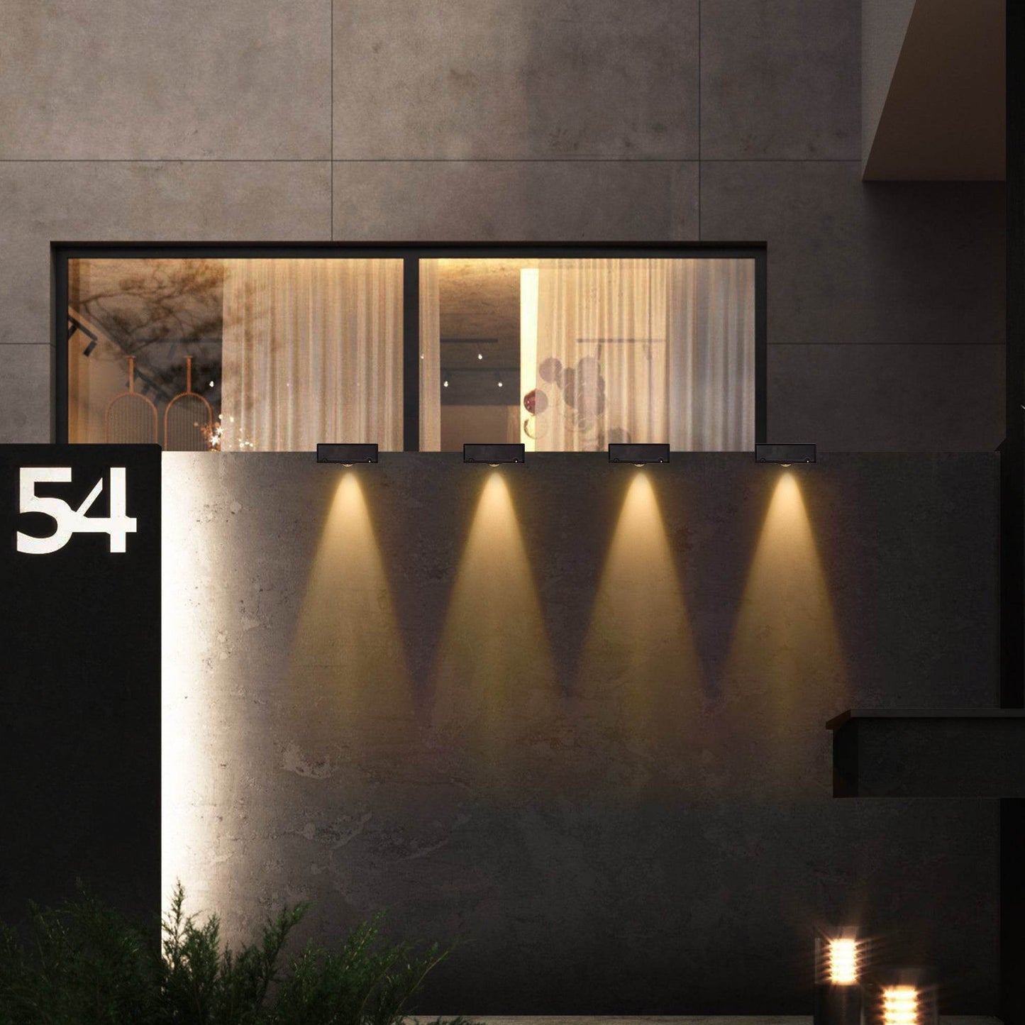 4-Pack Outdoor Solar Powered Deck Lights Wall Lamp - Loft&Timber