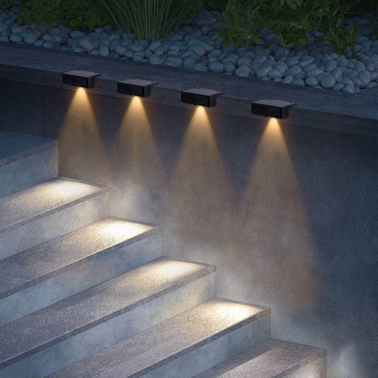 4-Pack Outdoor Solar Powered Deck Lights Wall Lamp - Loft&Timber