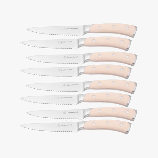 Elite Set of 8 Steak Knives - Cream - Loft&Timber