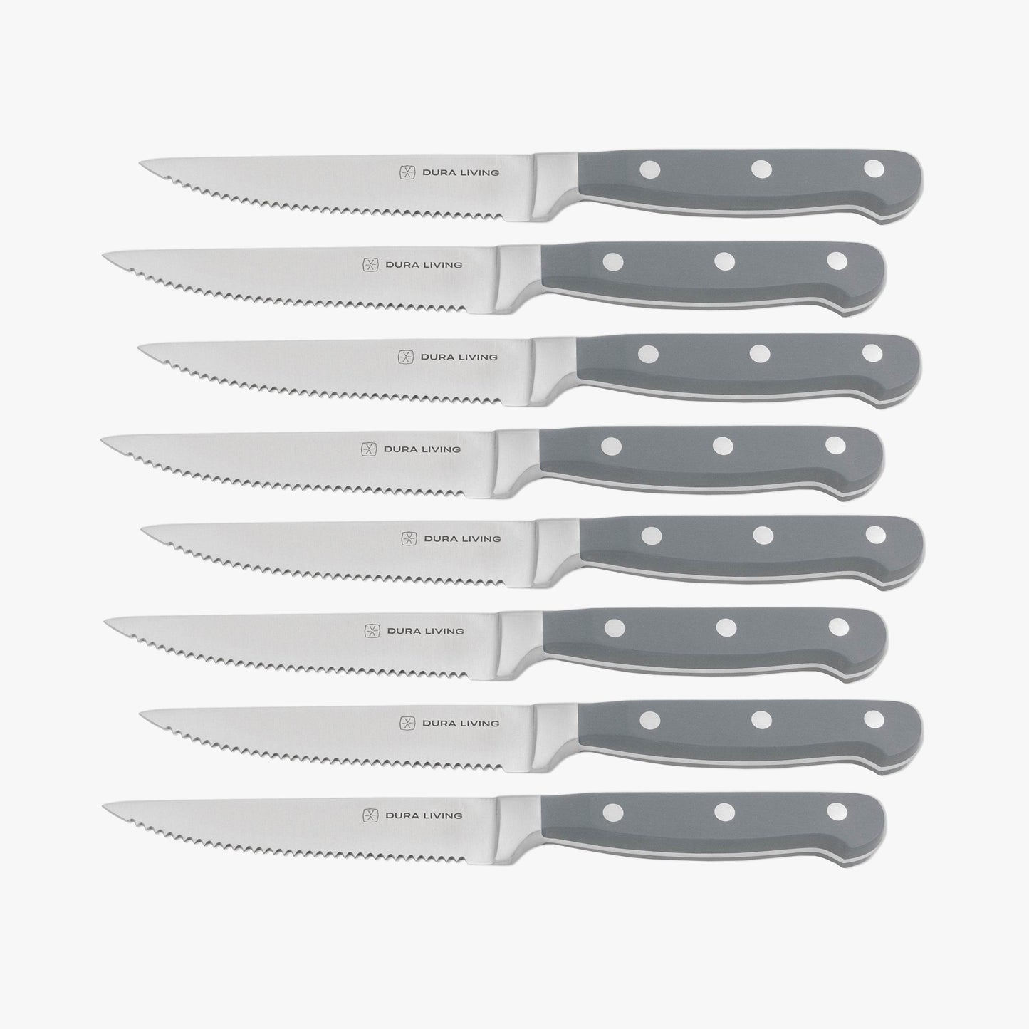 Superior Set of 8 Steak Knives - Gray - Loft&Timber