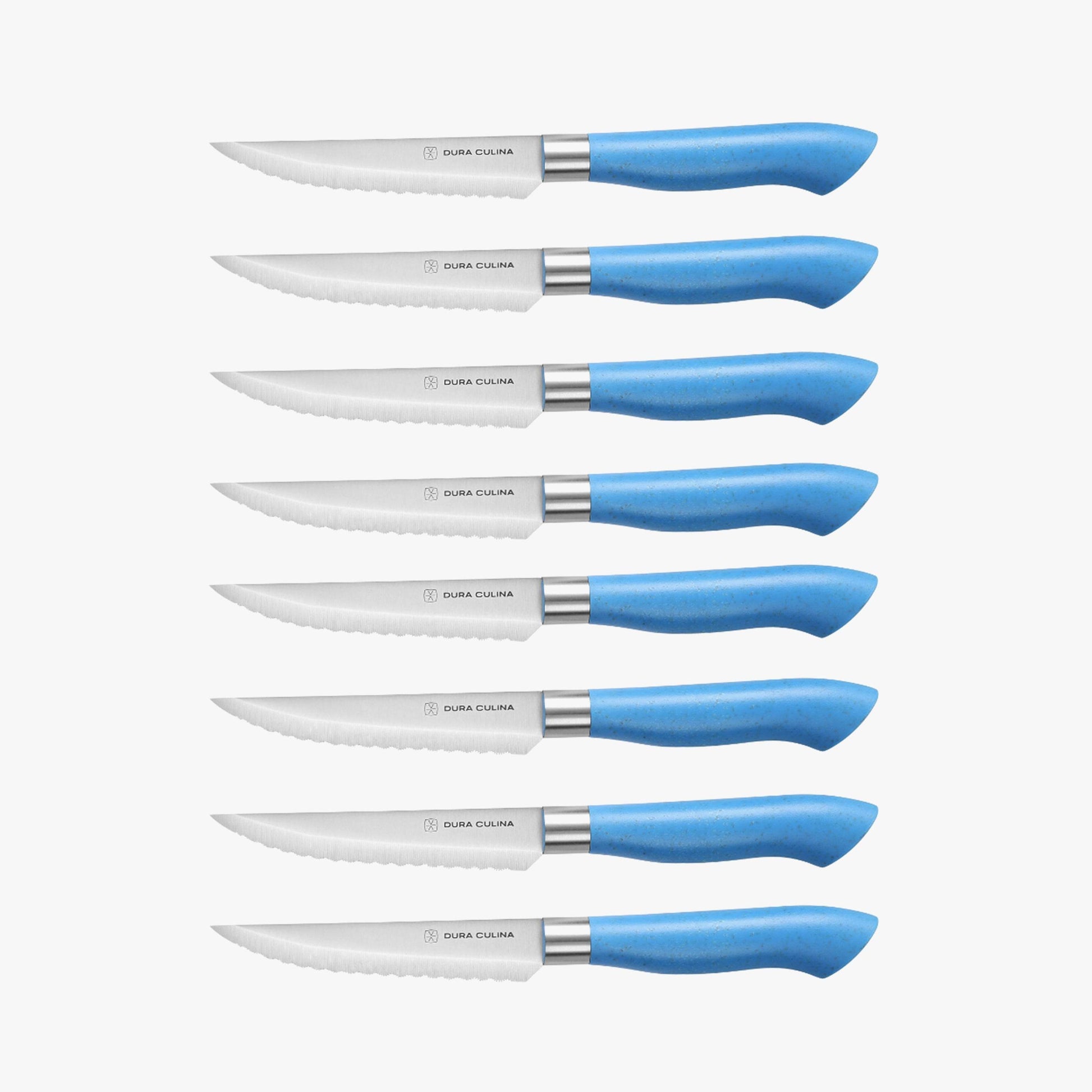 EcoCut 8 Piece Steak Knife Set, Blue - Loft&Timber