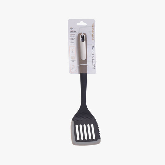 Silicone Scratch and Heat Resistance Edge Slotted Turner, Grey - Loft&Timber