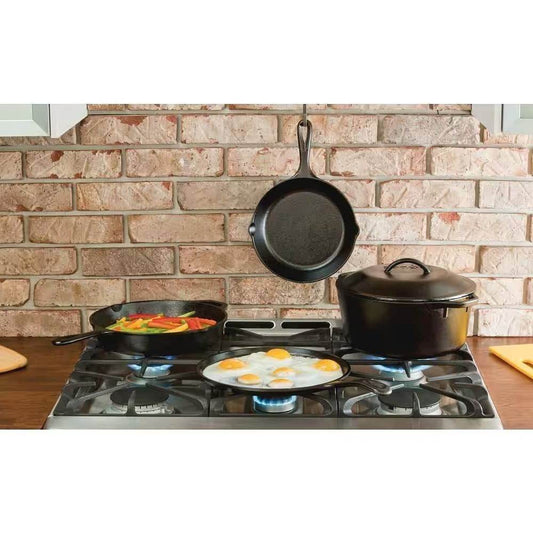 5-Piece Cast Iron Cookware Set with Dutch Oven Griddle and Skillets Made in USA - Loft&Timber