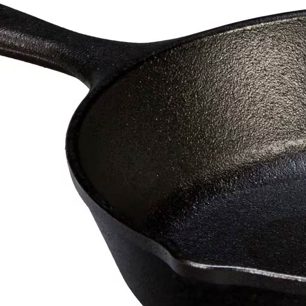 8-inch Pre-Seasoned Cast Iron Skillet Frying Pan with Pour Spouts Made in USA - Loft&Timber