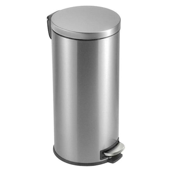 8-Gallon Round Stainless Steel Step Trash Can Kitchen Bathroom Home Office-0
